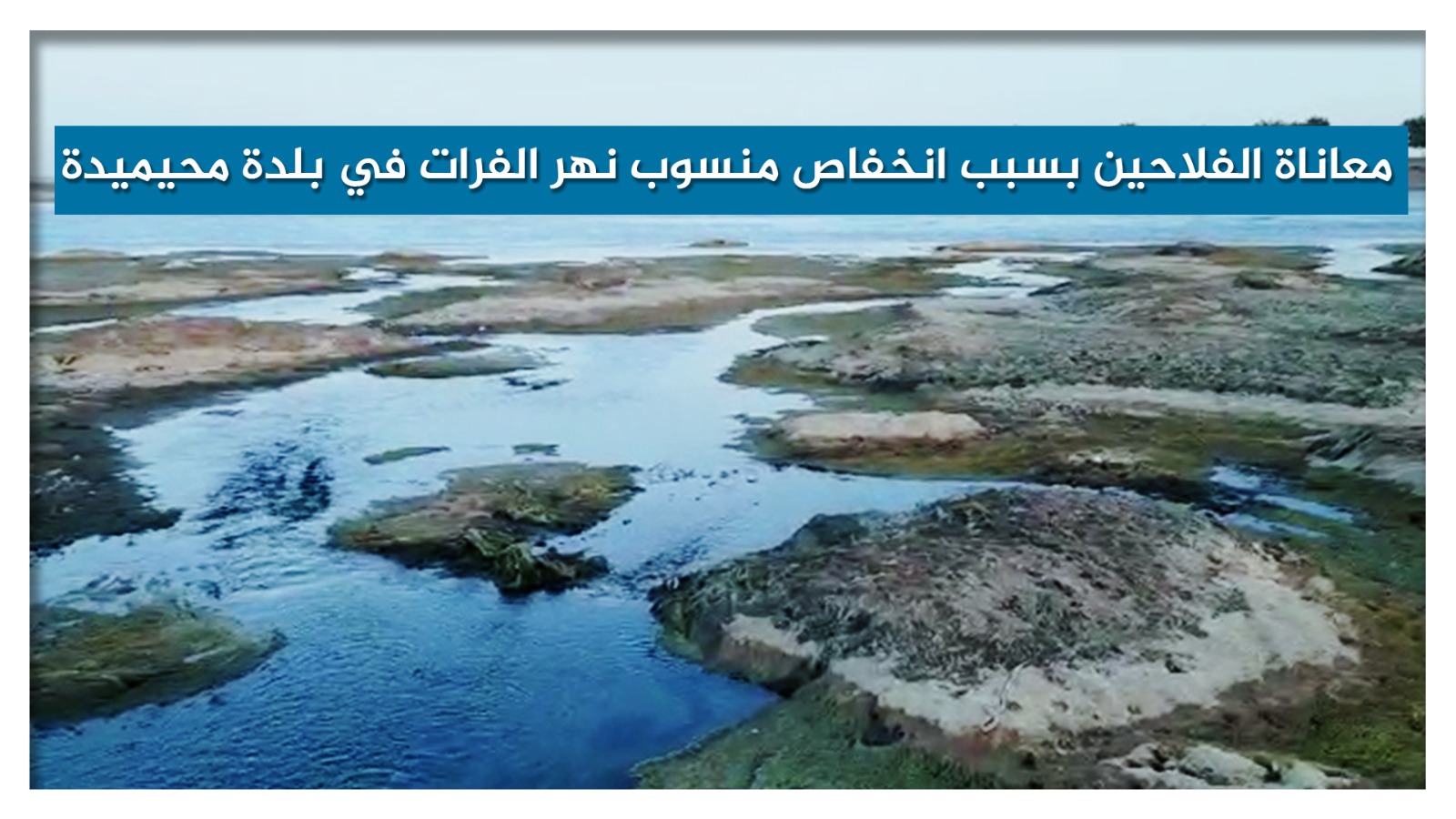 معاناة الفلاحين في بلدة محيميدة غربي دير الزور نتيجة انخفاض منسوب نهر الفرات